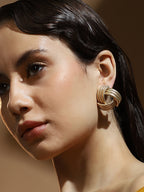 Haute Sauce The Medium Ribbed-Intertwine Drop Earrings - California Gold