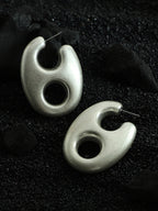 Haute Sauce The Large Bolt Hoop Earrings - Metallic Silver