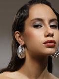 Haute Sauce The Chunky-Dotted Hoop Earrings - Metallic Silver