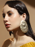 Haute Sauce The Dented-Plate Drop Earrings - California Gold