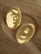 Haute Sauce The Dented-Plate Drop Earrings - California Gold