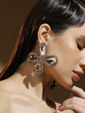 Haute Sauce The Oulined-Petalia Statement Earrings - Antique Gold