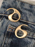 The Mid-Gloss Bolt Hoop Earrings - California Gold