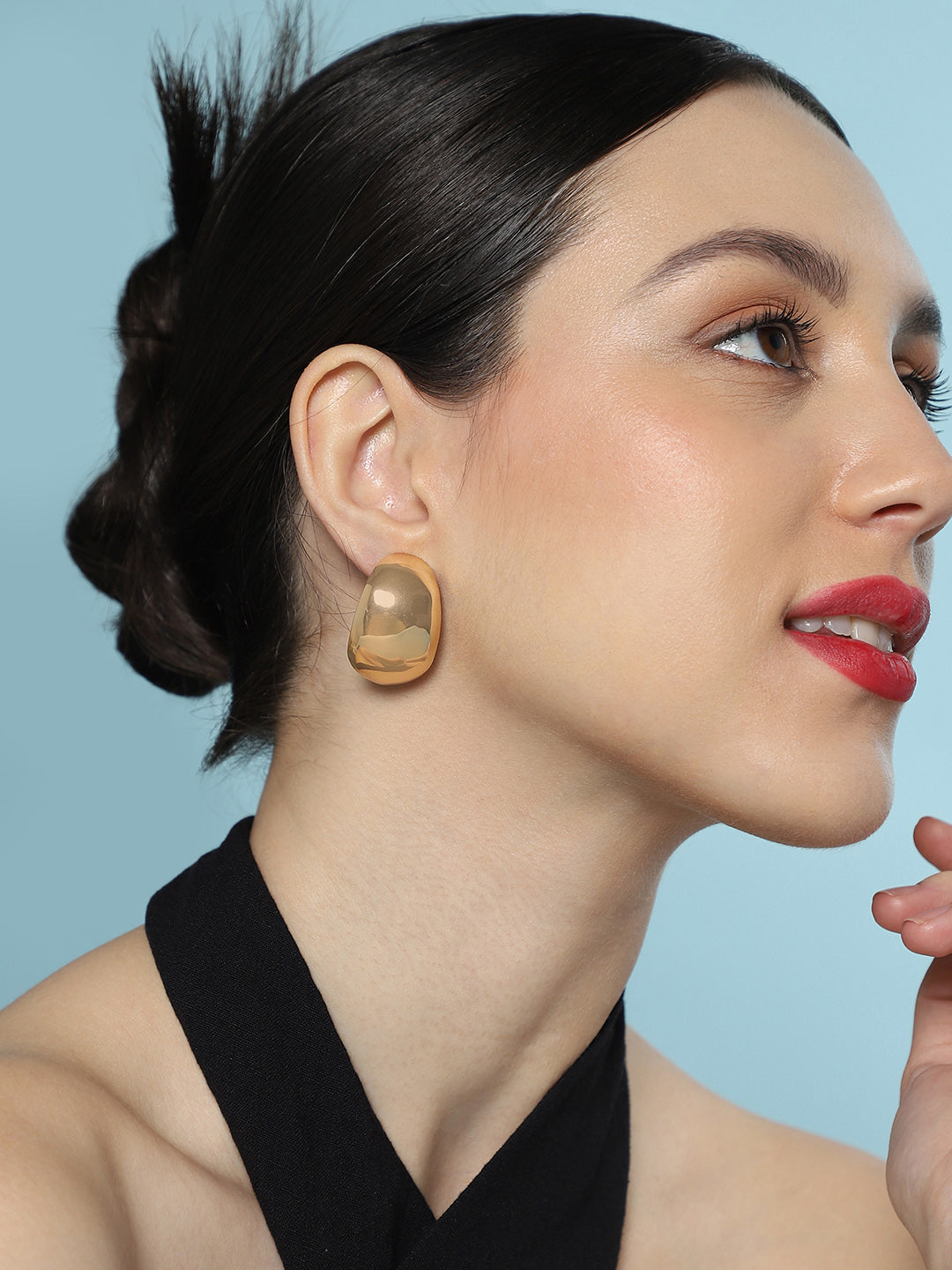 The Lamella Hoop Earrings - California Gold