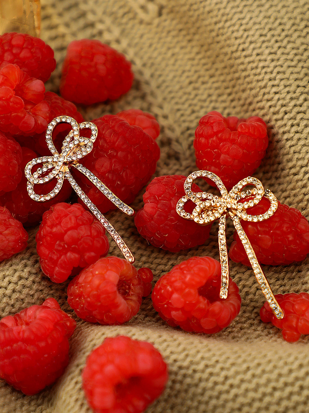 Haute Sauce Women's The Cristal-Bow Drop Earrings - Crystal Silver