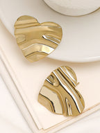 The Ripple-Cuore Stud Earrings - California Gold