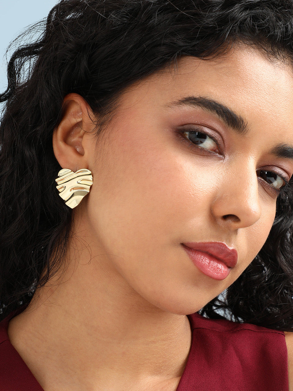 The Ripple-Cuore Stud Earrings - California Gold