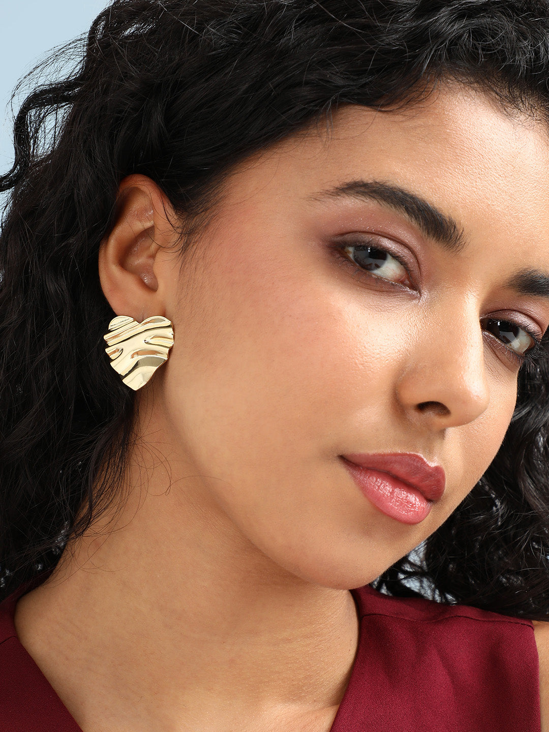 The Ripple-Cuore Stud Earrings - California Gold
