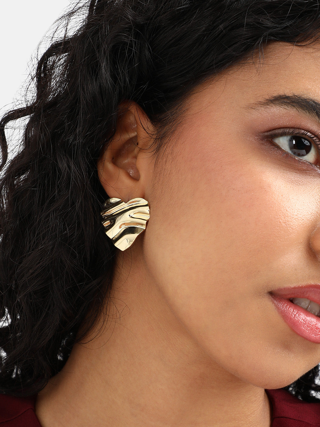 The Ripple-Cuore Stud Earrings - California Gold