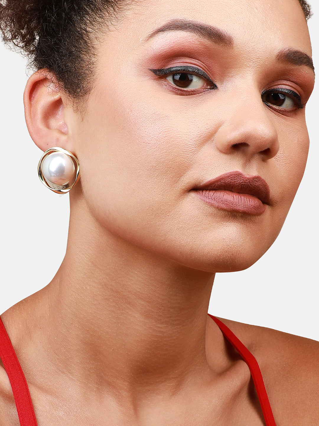 Haute Sauce The Victorian-Pearl Stud Earrings - Pearl White