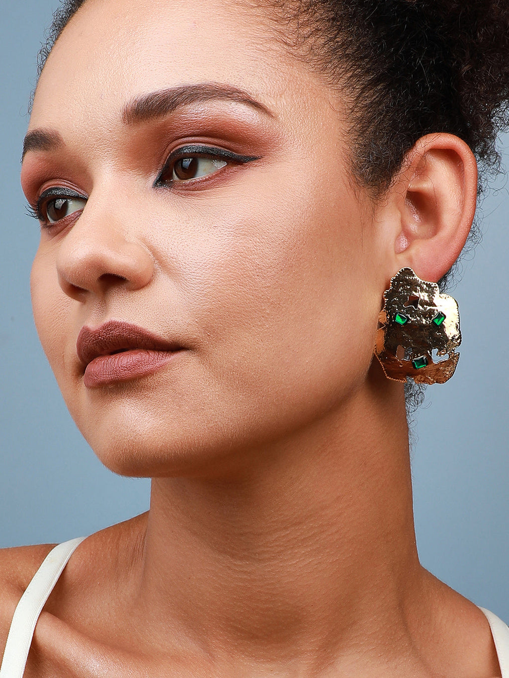 Haute Sauce Women's Cristal-Tectonic Statement Earrings - Calfornia Gold