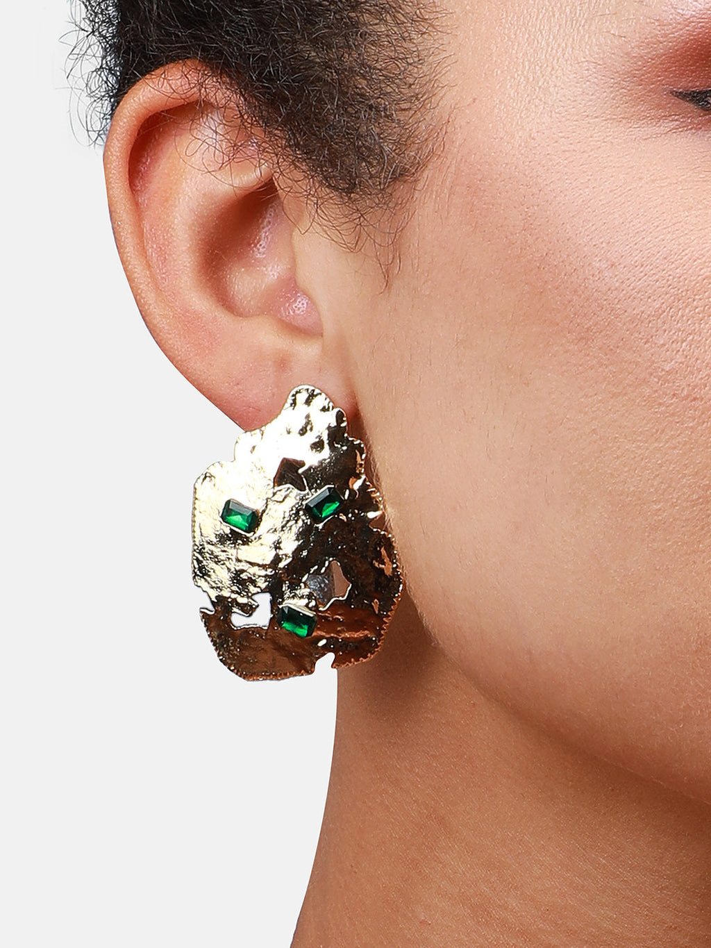 Haute Sauce Women's Cristal-Tectonic Statement Earrings - Calfornia Gold