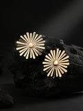 The Floral-Sol Statement Earrings - California Gold