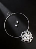 The Pearl Bloom Jewellery Set - Silver