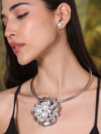 The Pearl Bloom Jewellery Set - Silver