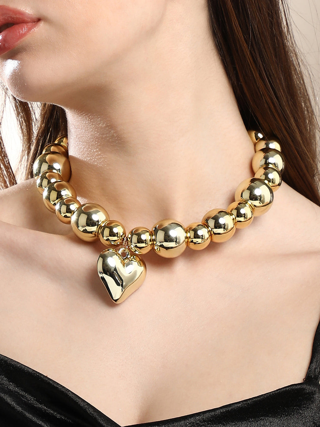 Haute Sauce The Puffer-Cuoer Collar Necklace - California Gold