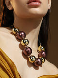 Haute Sauce The Noel Statement Necklace - Sangria Red