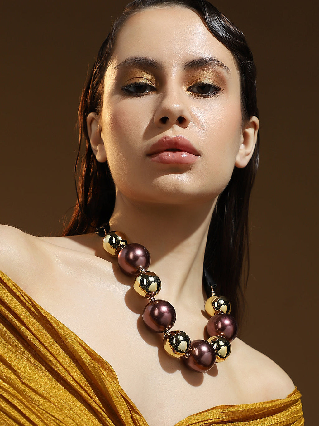 Haute Sauce The Noel Statement Necklace - Sangria Red