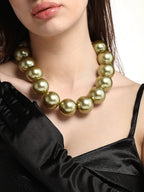 Haute Sauce The Majesté Collar Necklace - Light Olive