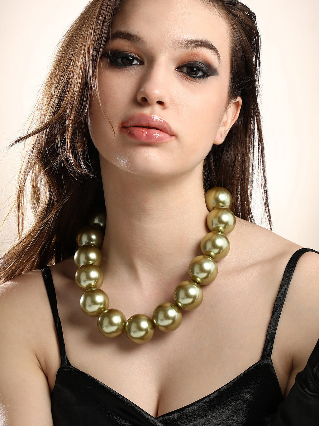 Haute Sauce The Majesté Collar Necklace - Light Olive