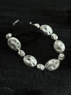 Haute Sauce The Dented-Oblong Collar Necklace - Metallic Silver
