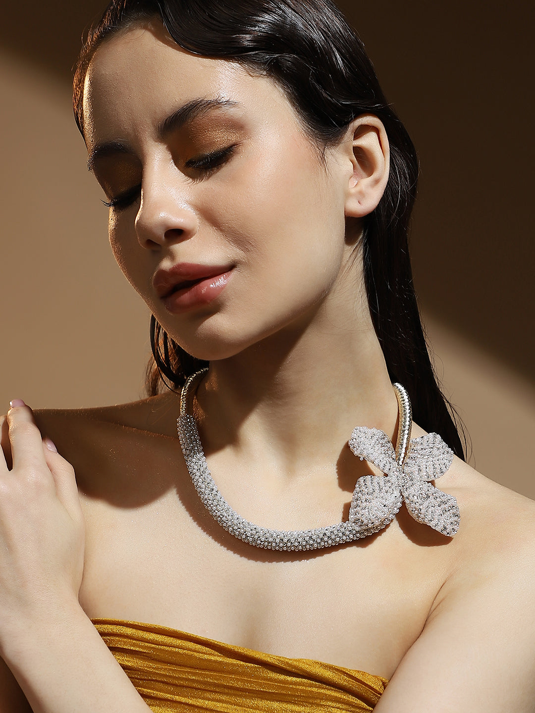 Haute Sauce The Bling-Petalia Statement Necklace - California Gold