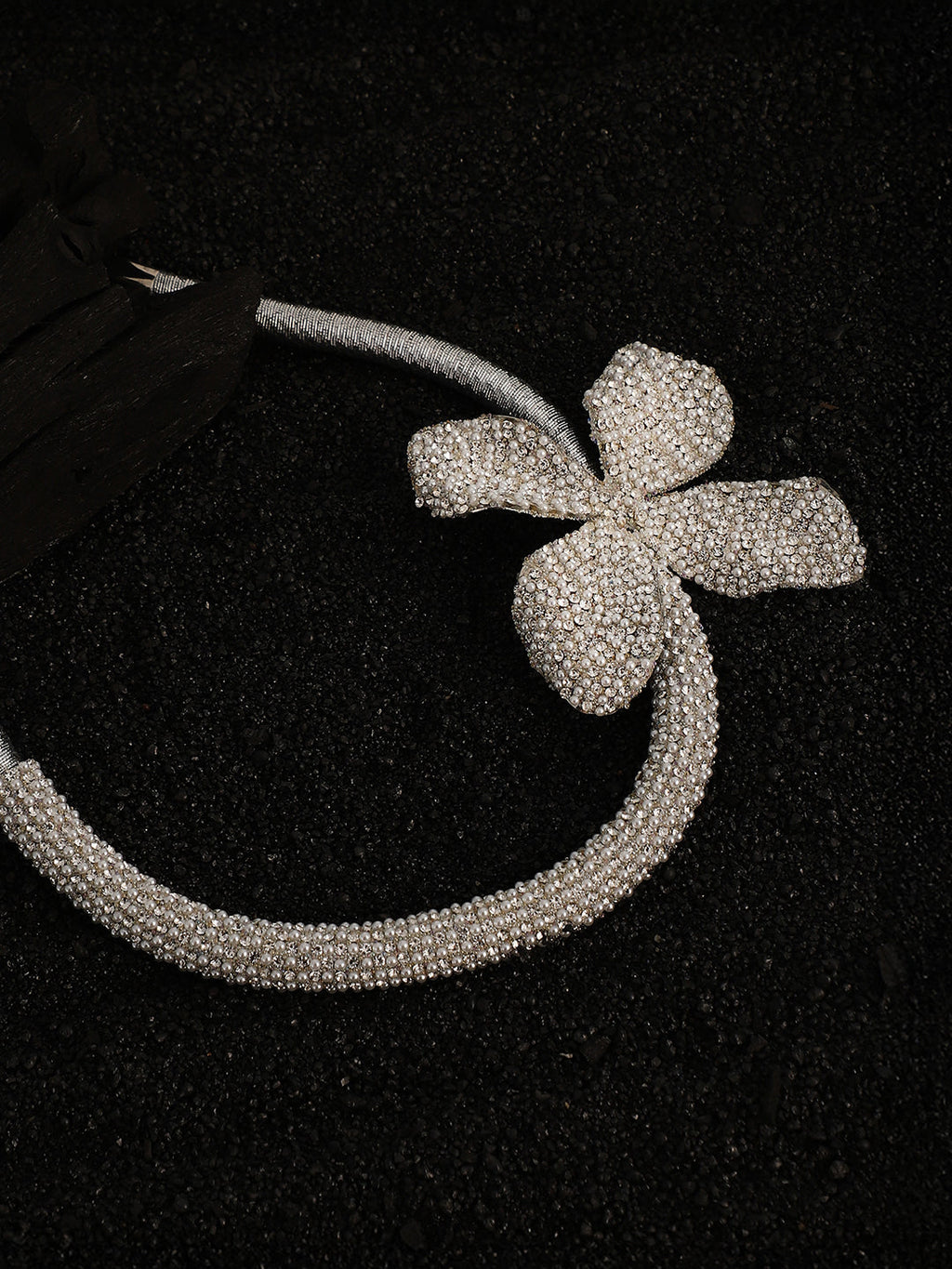 Haute Sauce The Bling-Petalia Statement Necklace - Crystal Silver