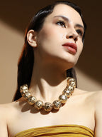 The Dented-Ball Collar Necklace - California Gold