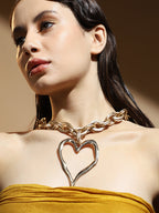 Haute Sauce The Coeur-Chain Statement Necklace - California Gold