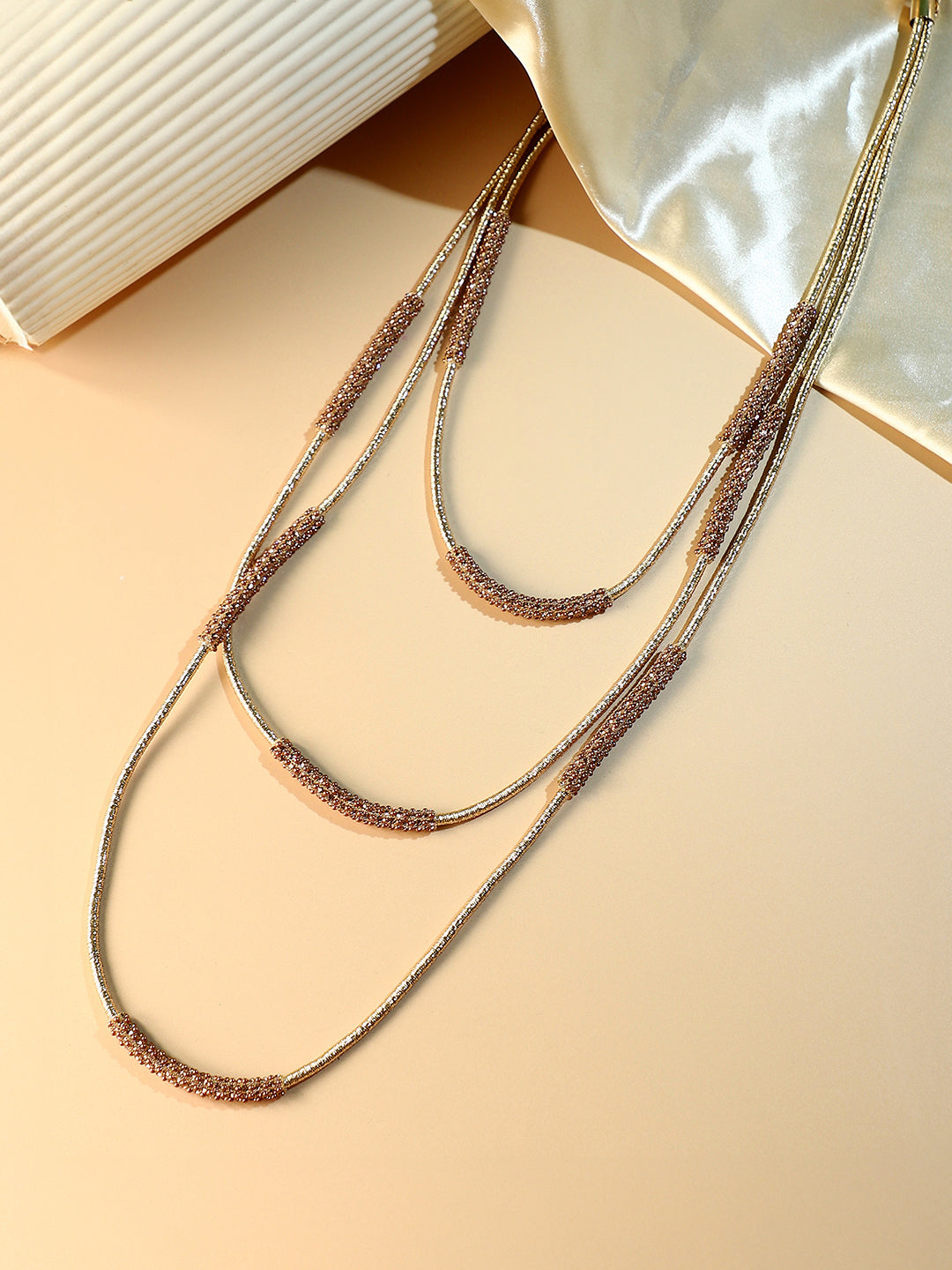 Haute Sauce The Bling-Block Multi-Layer Necklace - Antique Gold