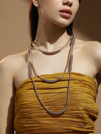 Haute Sauce The Bling-Block Multi-Layer Necklace - Antique Gold