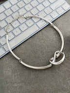 The Nodo Collar Necklace - Metallic Silver