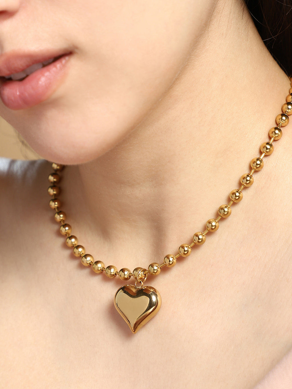 The Puffer-Cuoer Pendant Necklace - California Gold