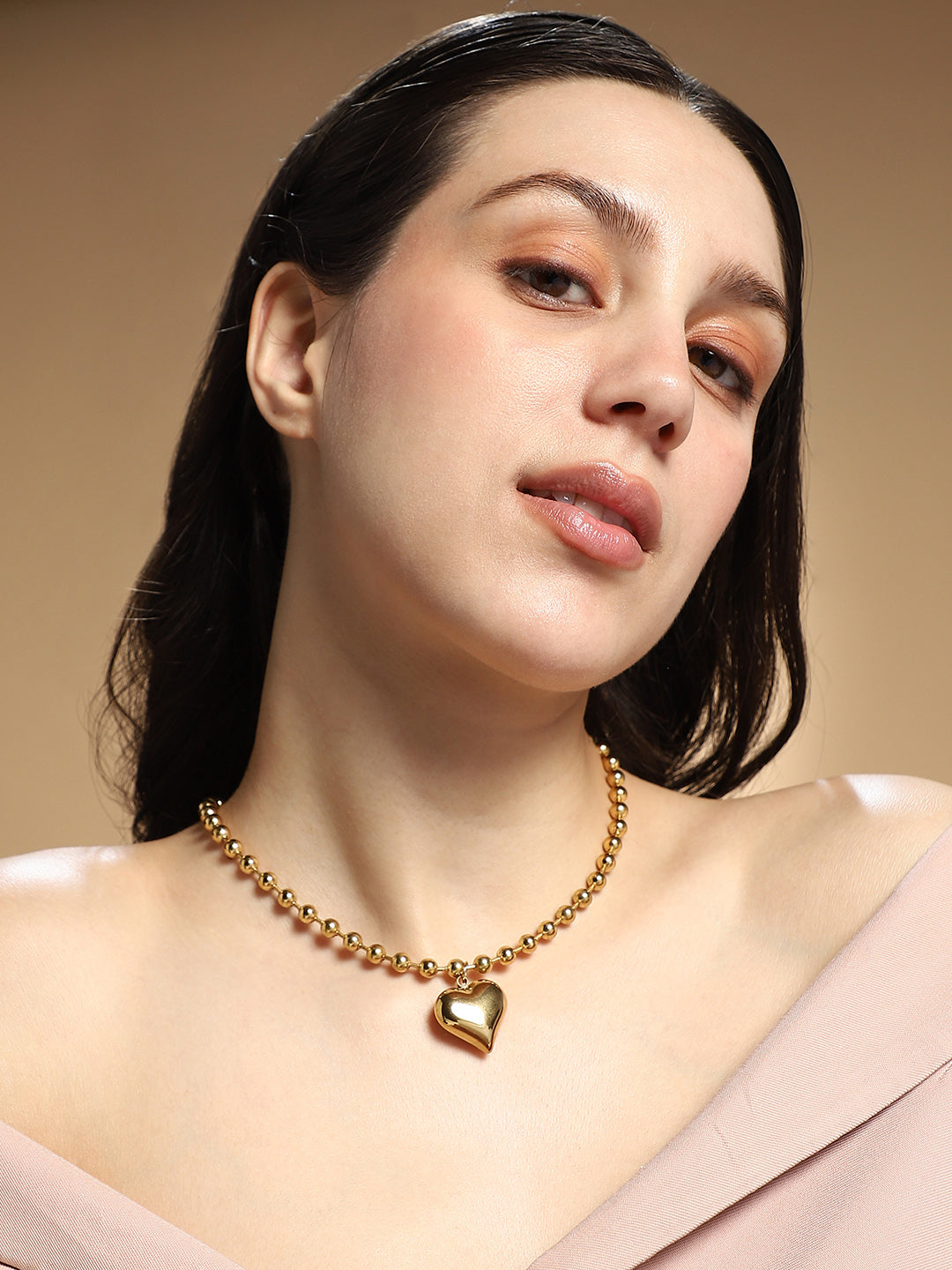 The Puffer-Cuoer Pendant Necklace - California Gold