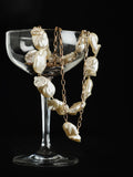 The Abstract-Pearl Mult-Layer Necklace - Pearl White
