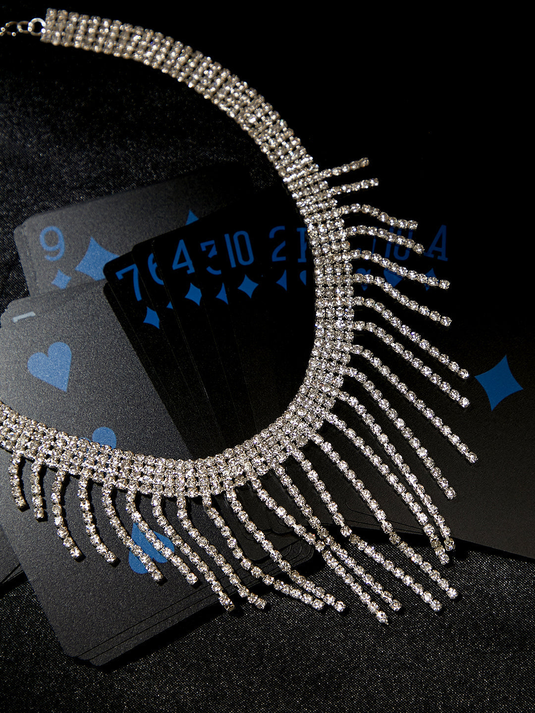 The Bling-Drip Choker Necklace - Crystal Silver