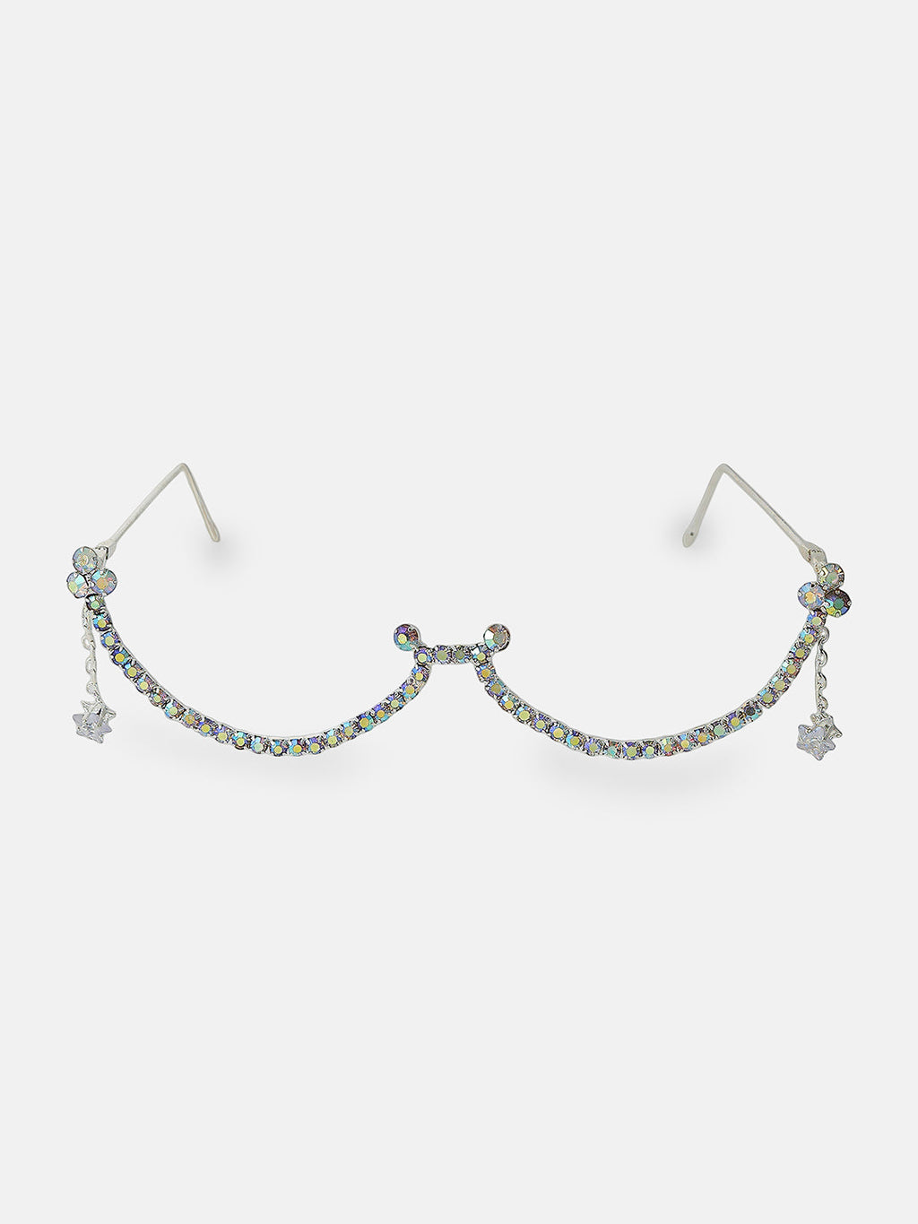 The Crystal Cascade Eyewear Chain - Gold