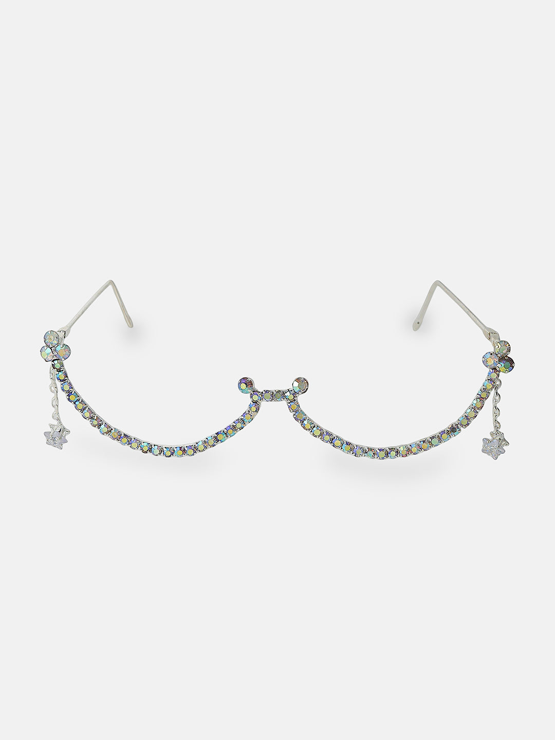 The Crystal Cascade Eyewear Chain - Gold