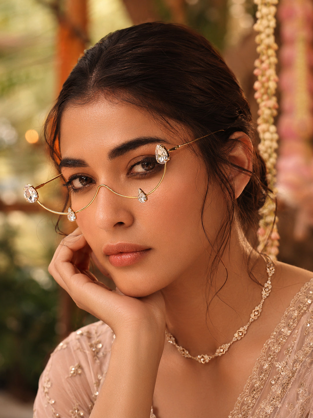 The Celeste Drop Eyewear Chain - Gold