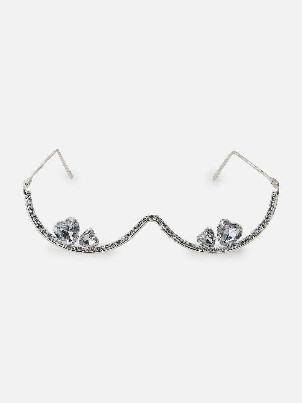 The Aurora Crystal Eyewear Chain - Silver