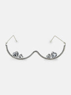 The Aurora Crystal Eyewear Chain - Silver