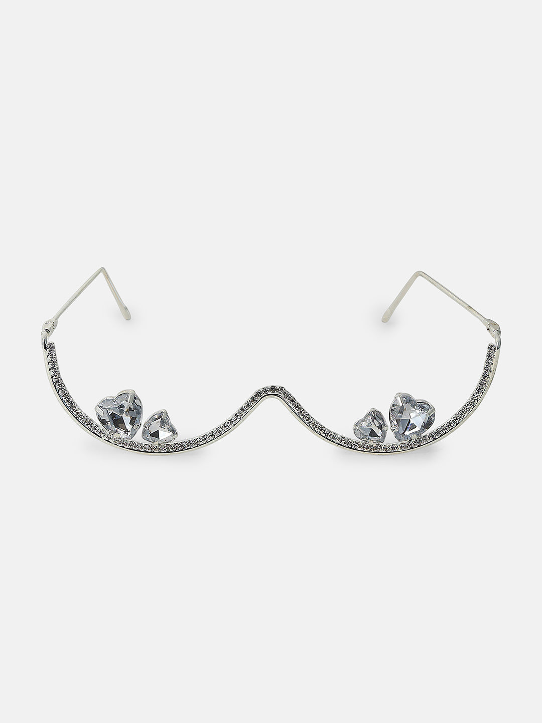 The Aurora Crystal Eyewear Chain - Silver