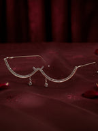 The Luna Crystal Drape Eyewear Chain - Silver