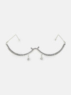 The Luna Crystal Drape Eyewear Chain - Silver