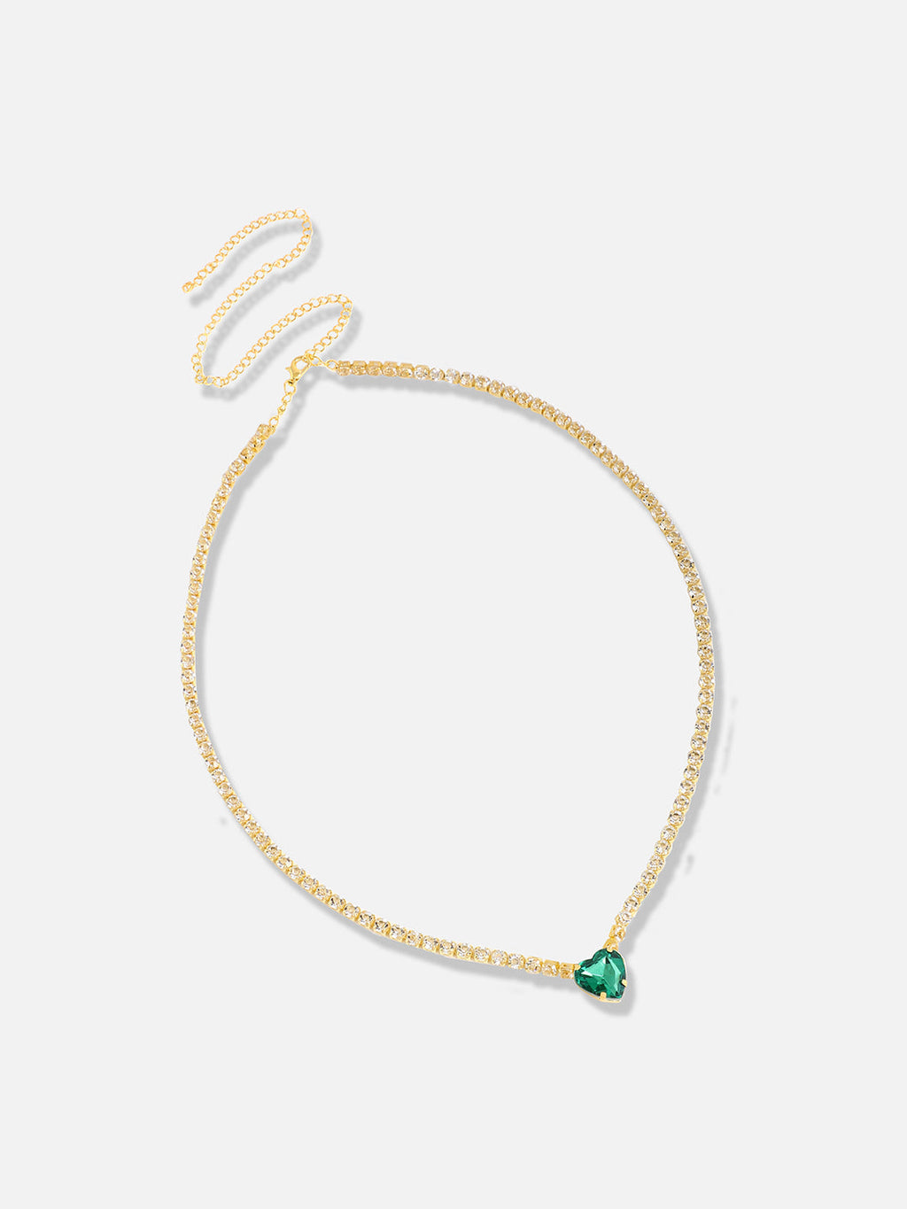 Haute Sauce Women's Cristal-Coeur Collar Necklace - Emerald Green