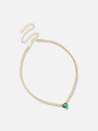 Haute Sauce Women's Cristal-Coeur Collar Necklace - Emerald Green