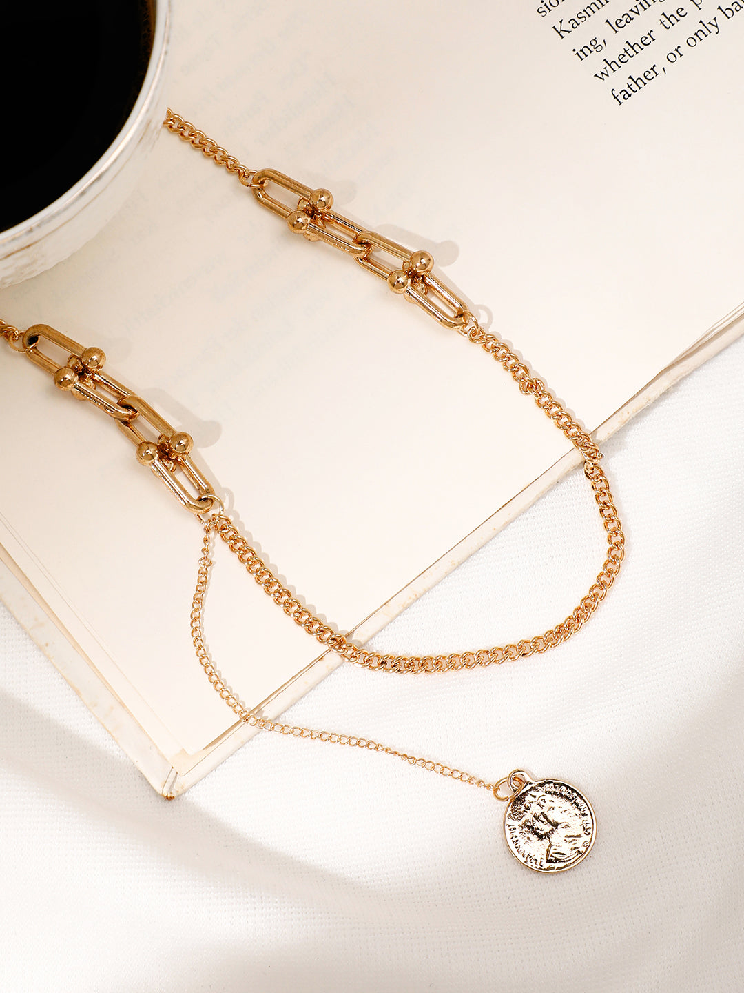 The Dainty-Coin Chain Necklace - California Gold