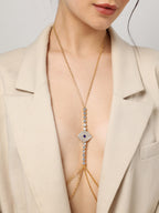 Haute Sauce Sohi Eccentric Party Fancied Gem Studded Gold Plated Body Chain