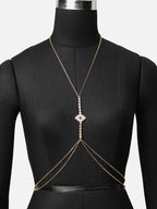 Haute Sauce Sohi Eccentric Party Fancied Gem Studded Gold Plated Body Chain