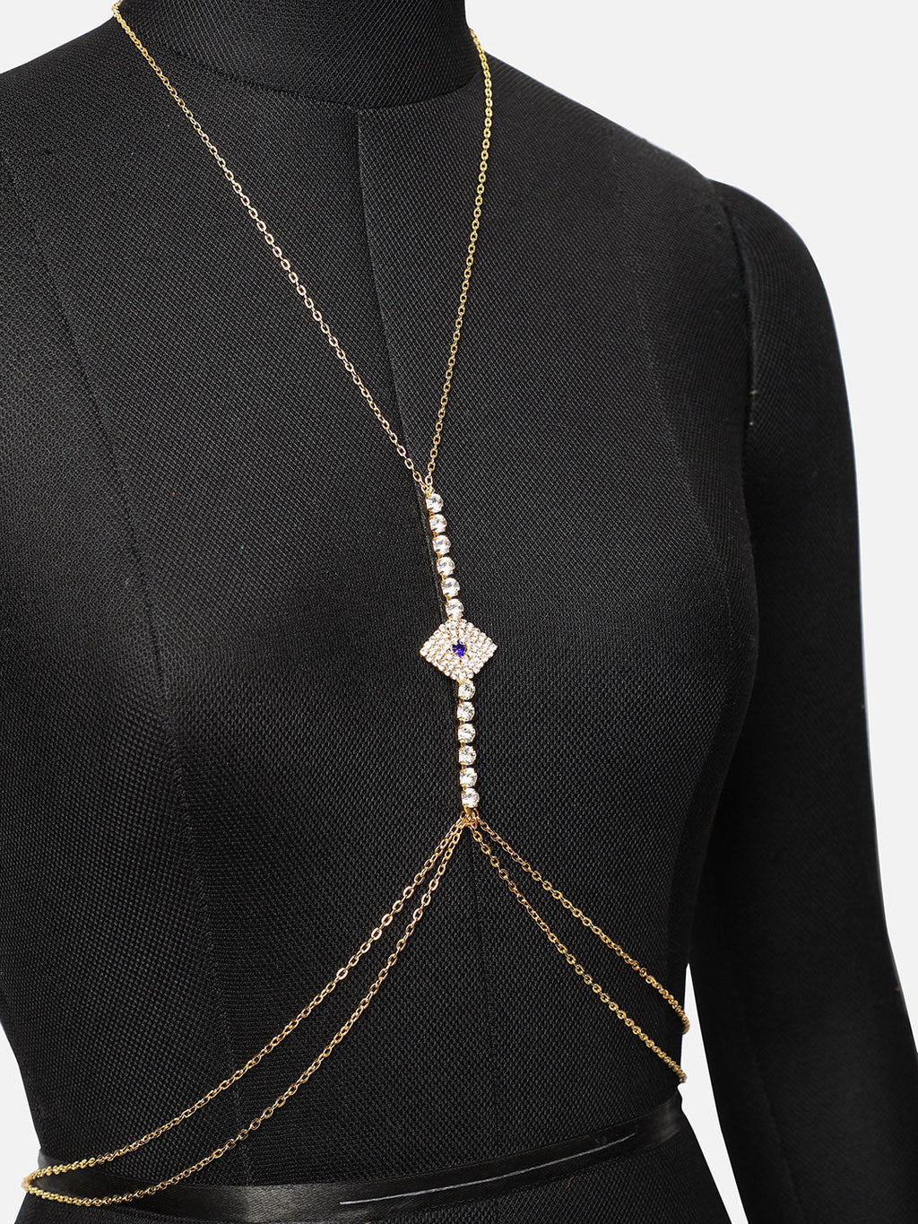 Haute Sauce Sohi Eccentric Party Fancied Gem Studded Gold Plated Body Chain